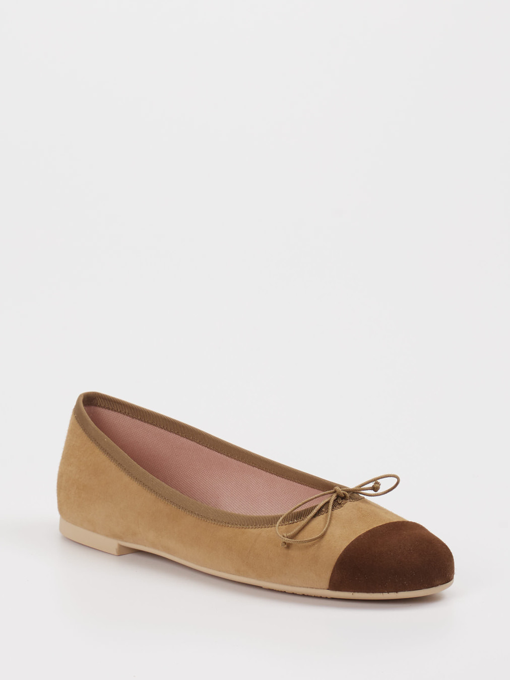 Pretty Ballerinas – Ballerinas aus Veloursleder sandbeige
