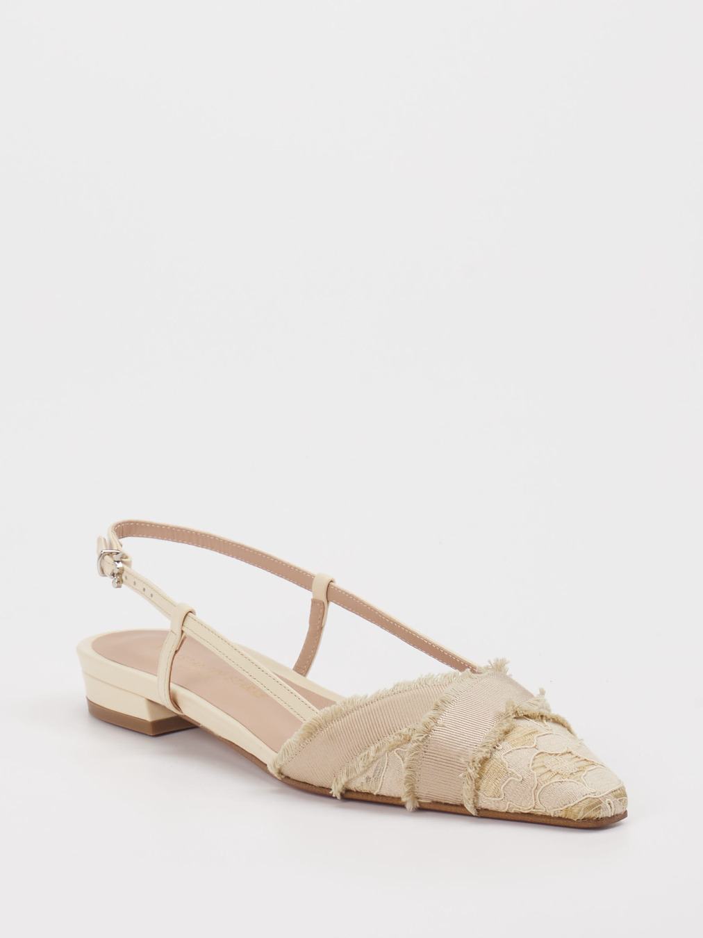 Konstantin Starke – Slingpumps aus Spitze in Beige