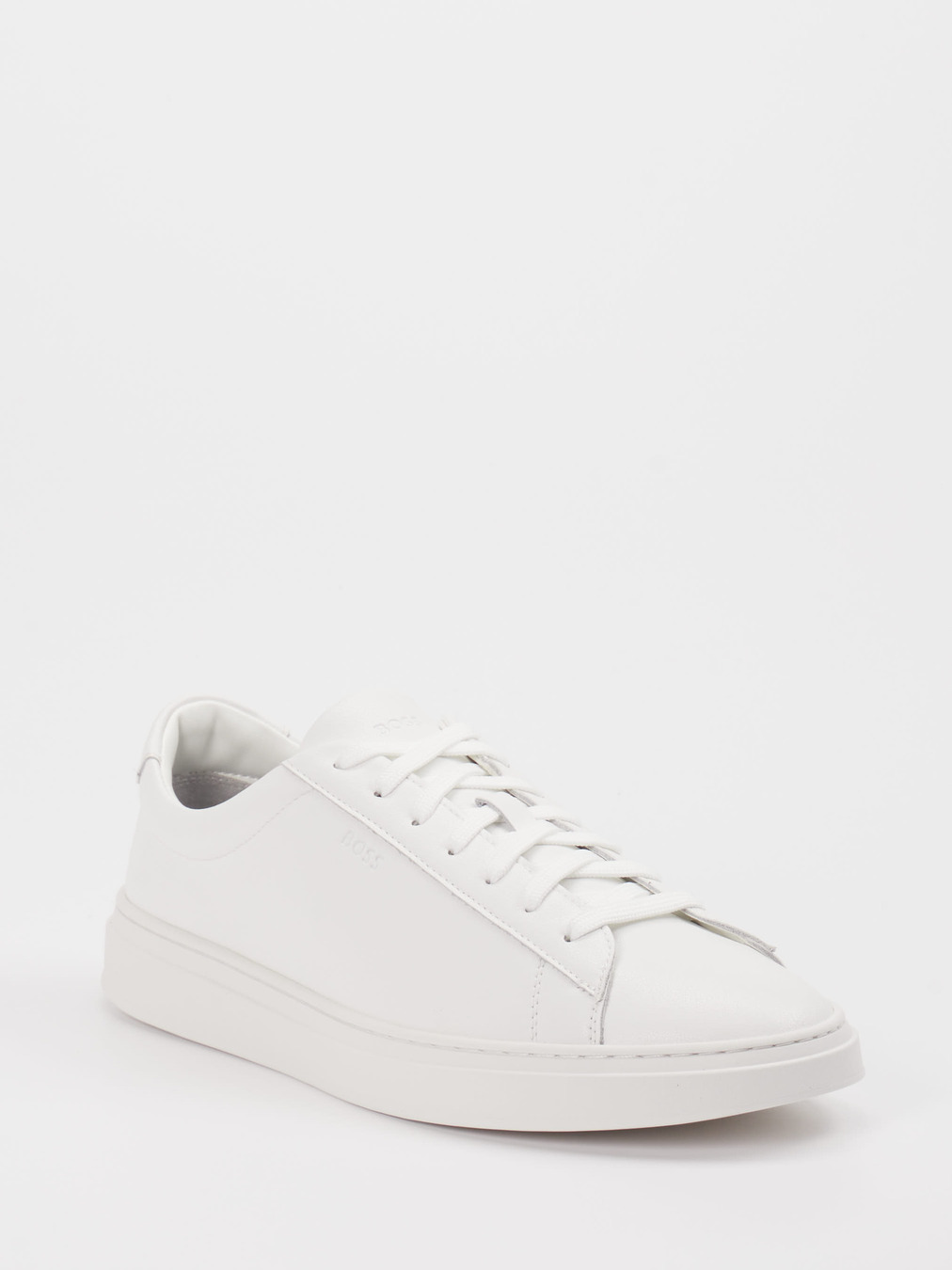 Boss – Sneaker aus Kalbleder in Weiß