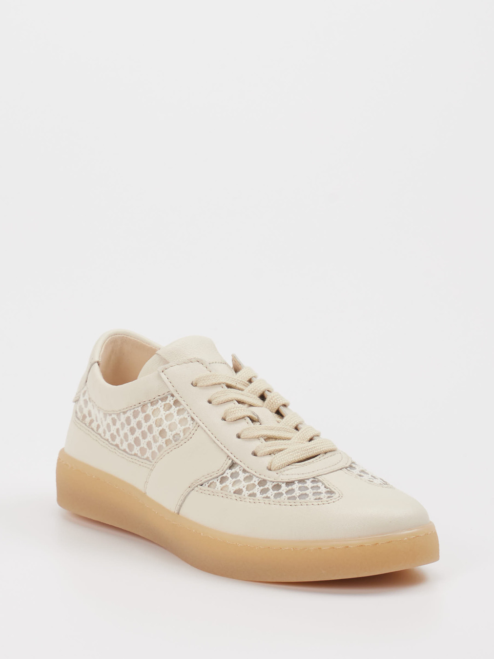 Gabor – Sneaker aus Leder und Mesh Beige