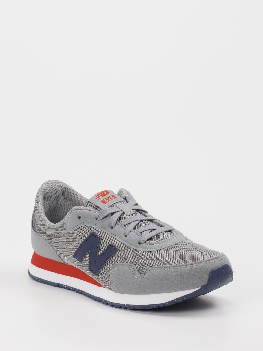 New Balance – Retro-Sneaker aus Velour/Textil grau