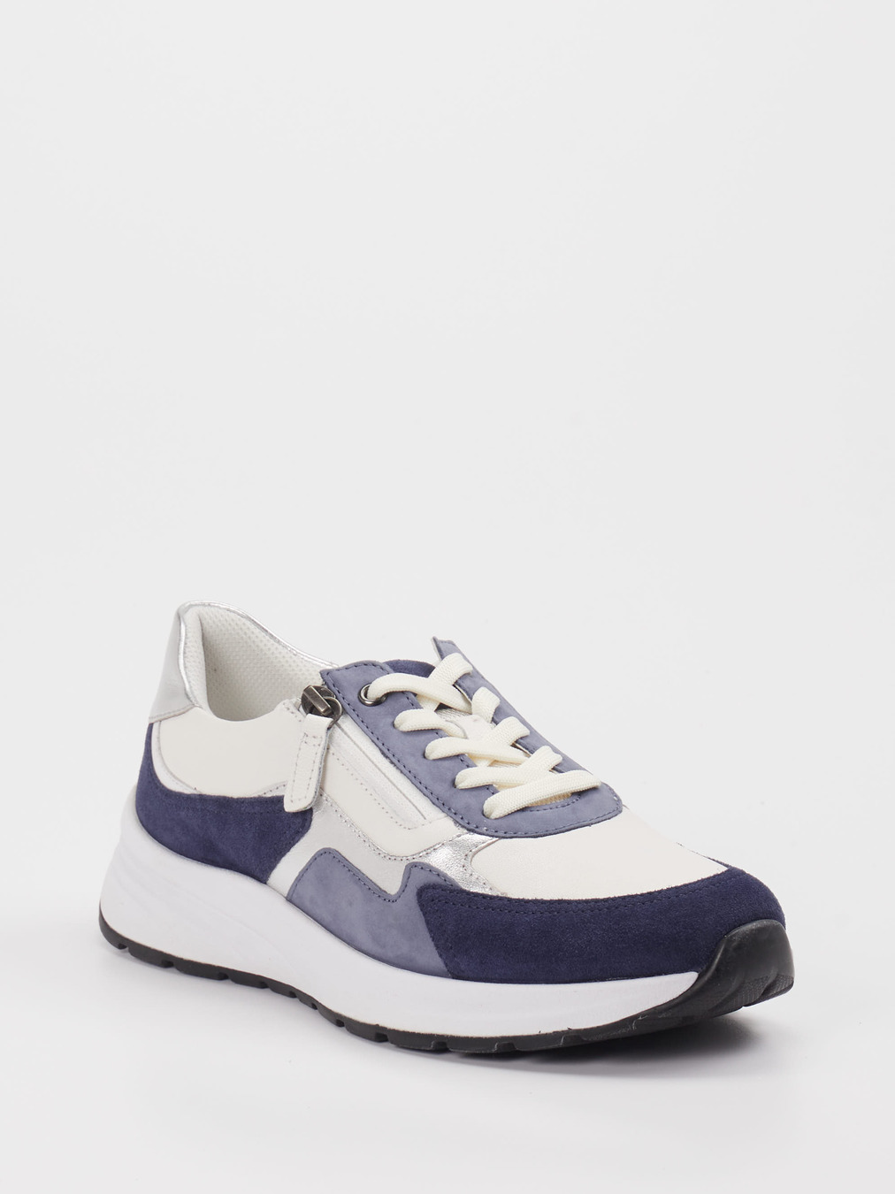 Gabor Comfort – Freizeitsneaker aus Veloursleder cremeweiß