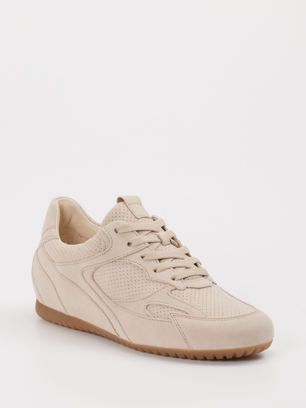 Gabor Comfort – Sneaker aus Veloursleder beige