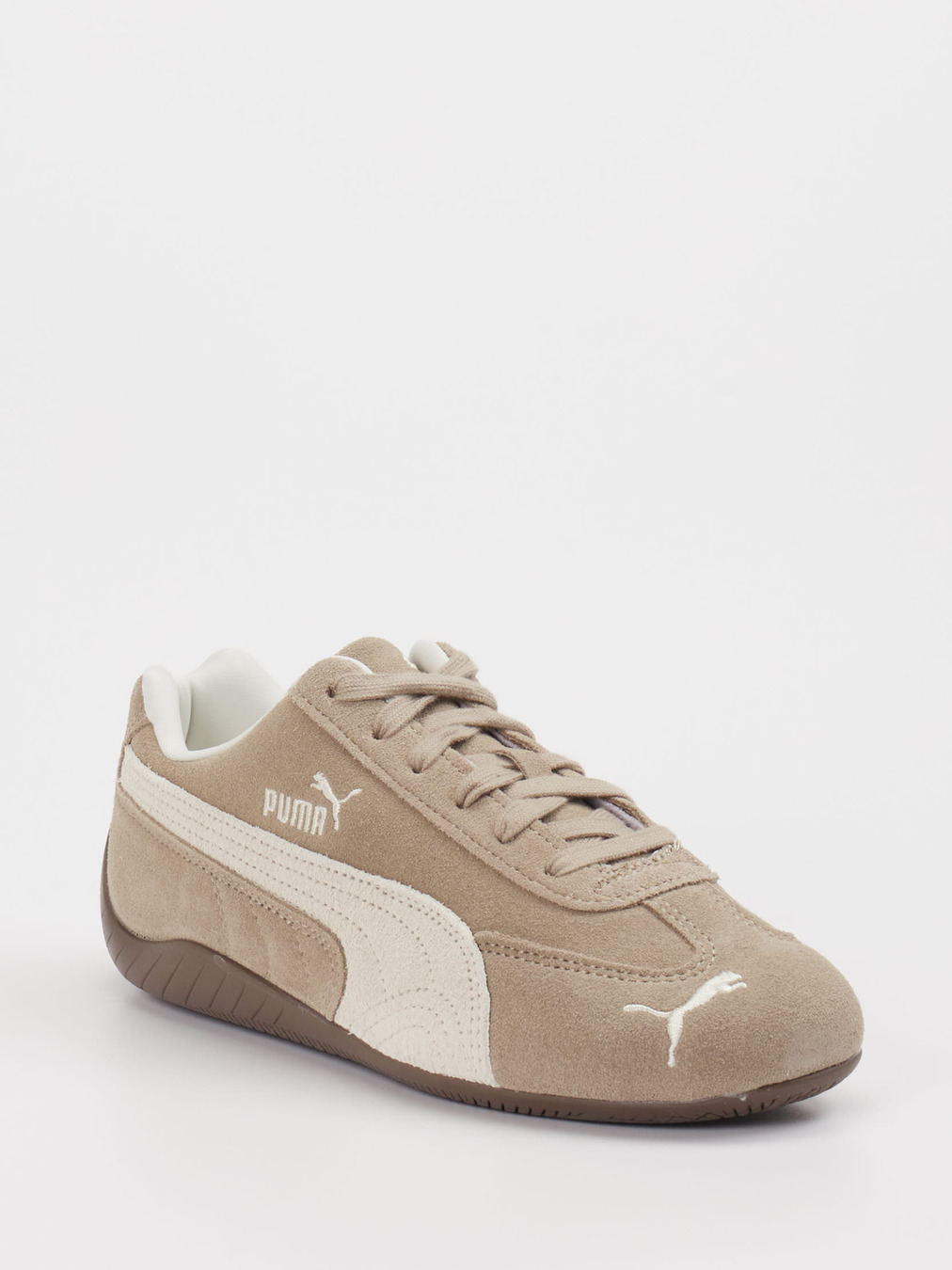 Puma – Sneaker aus Veloursleder in Beige