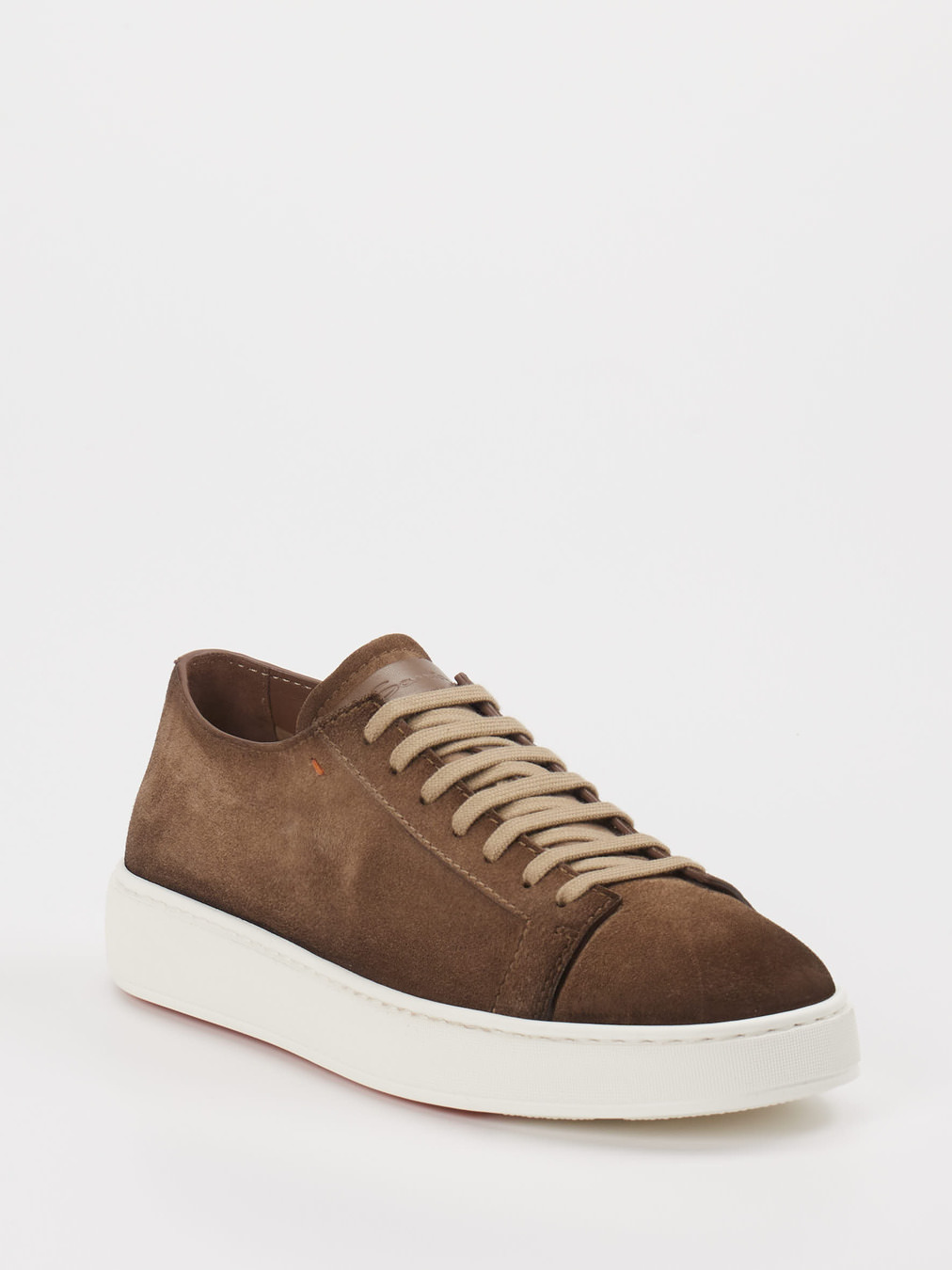 Santoni – Sneaker aus Veloursleder in Braun