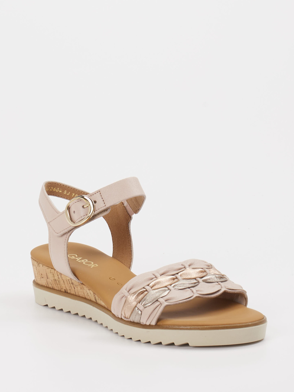 Gabor Comfort – Keilsandalette aus Kalbleder rosé