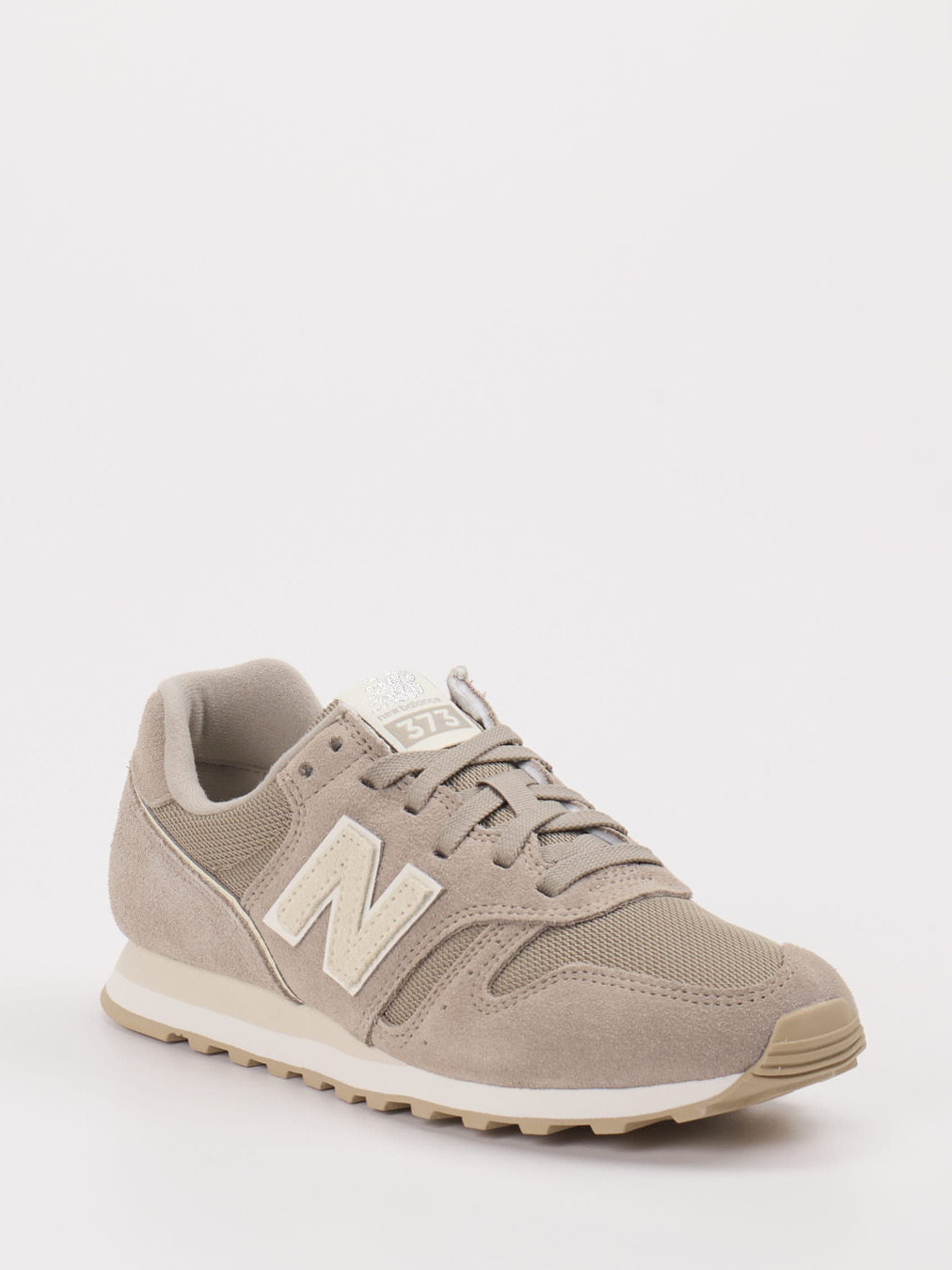New Balance – Retro-Sneaker aus Velour/Textil in Taupe
