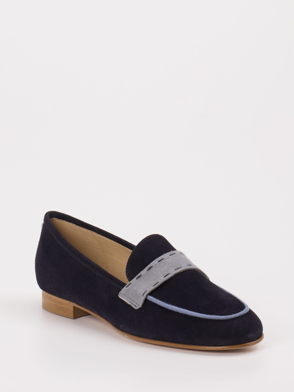 Konstantin Starke – Loafer aus Veloursleder Dunkelblau