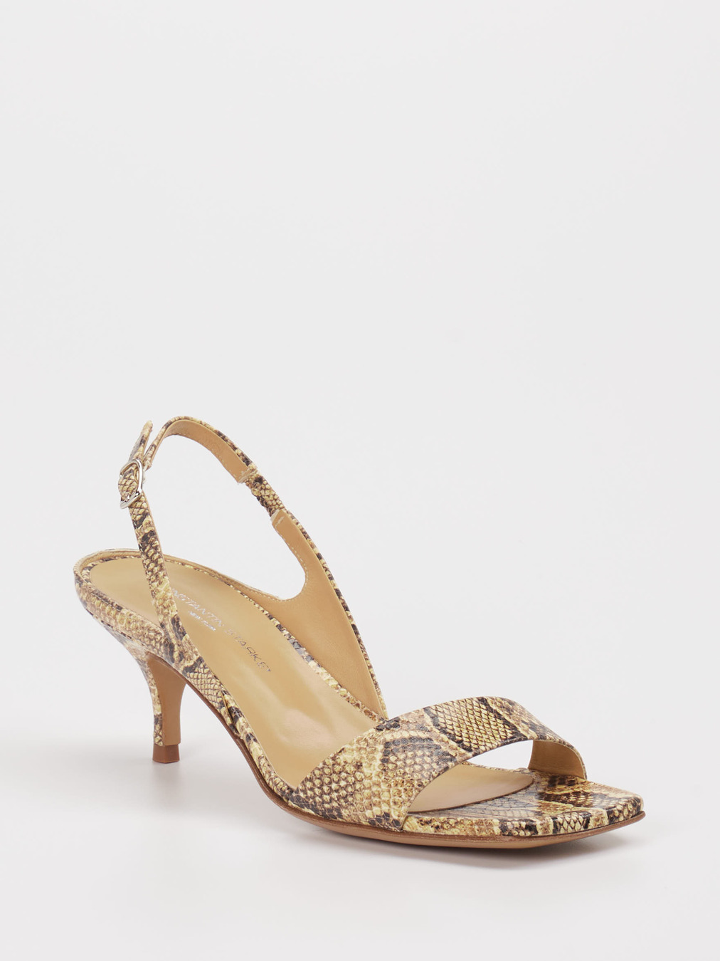 Konstantin Starke – Slingback-Sandalen aus Leder Beige