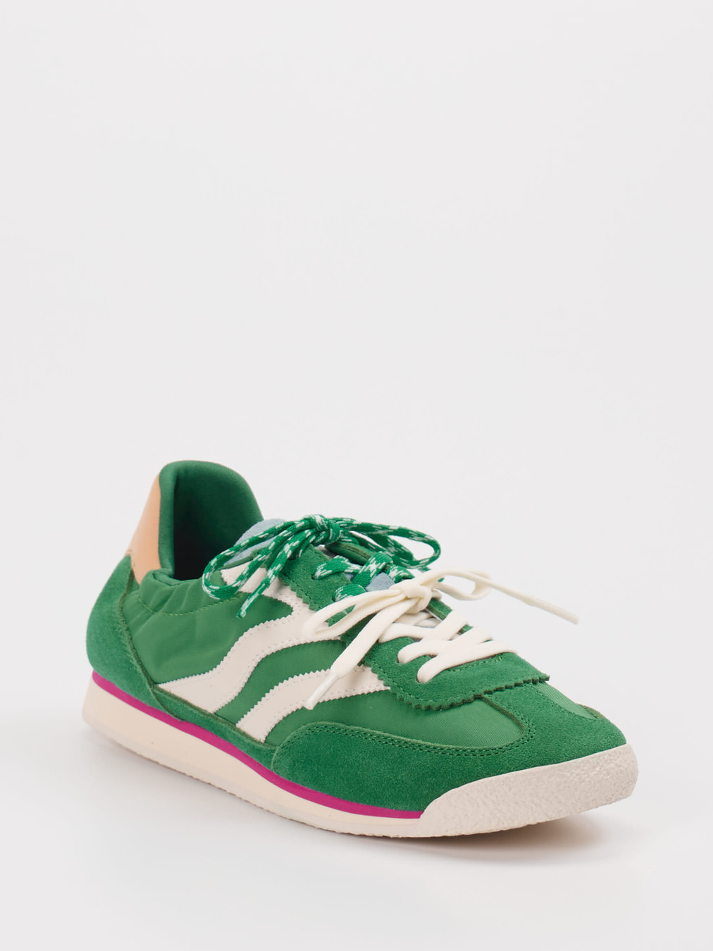 MRP – Sneaker aus Velour und Textil in Grün