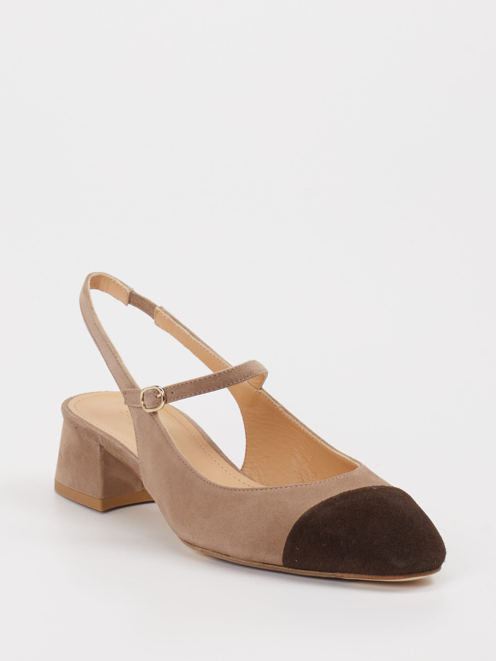 Konstantin Starke – Slingback-Pumps aus Veloursleder Taupe