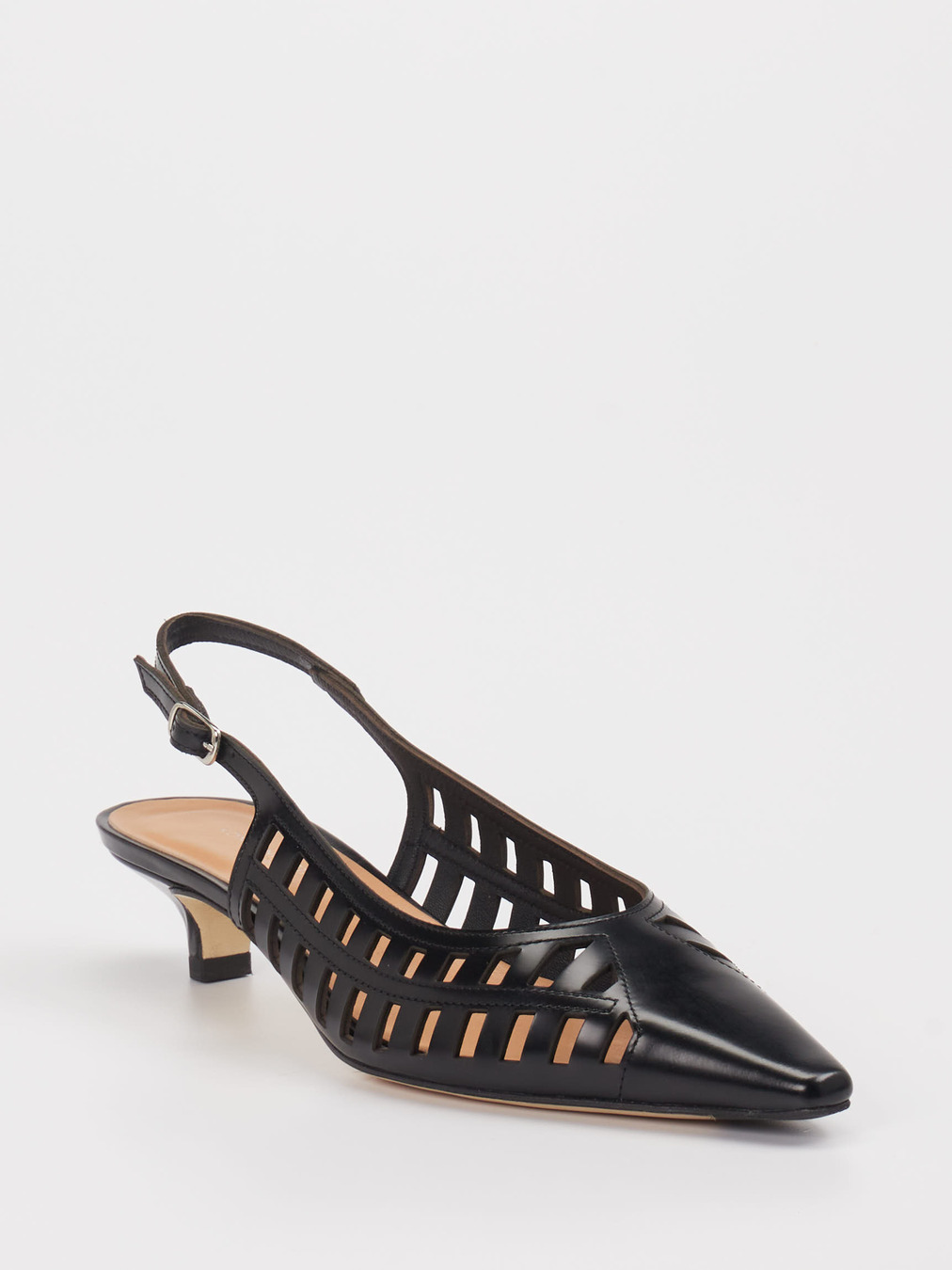 Konstantin Starke – Slingpumps aus Hochglanzleder schwarz