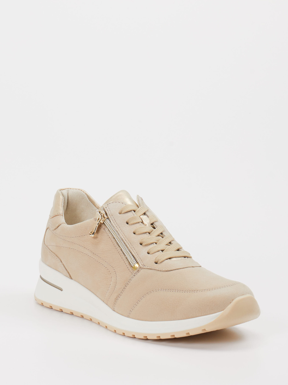 Waldläufer – Komfort-Sneaker aus Leder beige