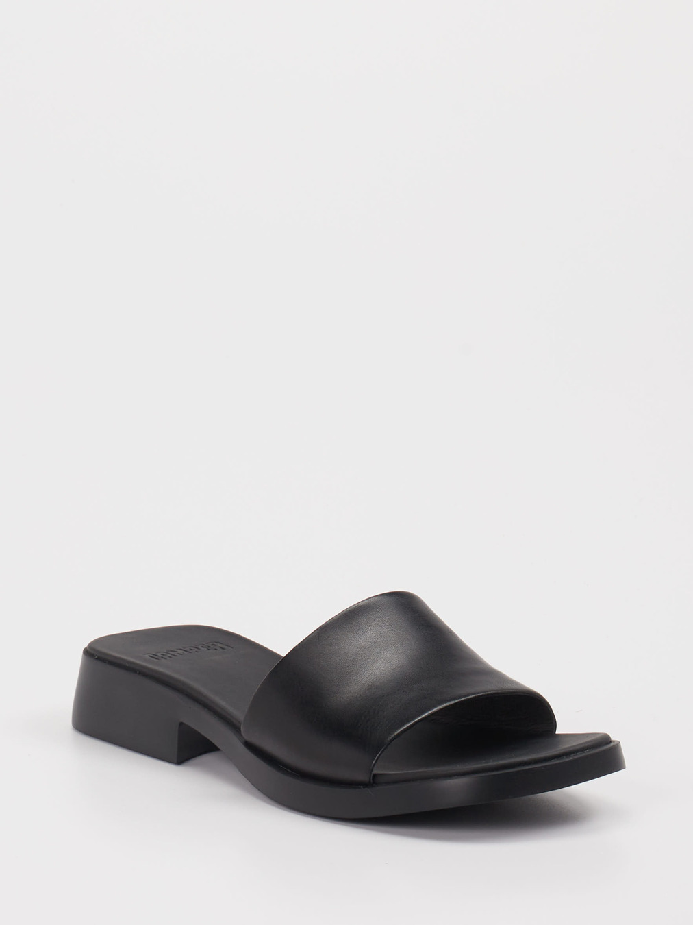 Camper – Slides aus Kalbleder in Schwarz