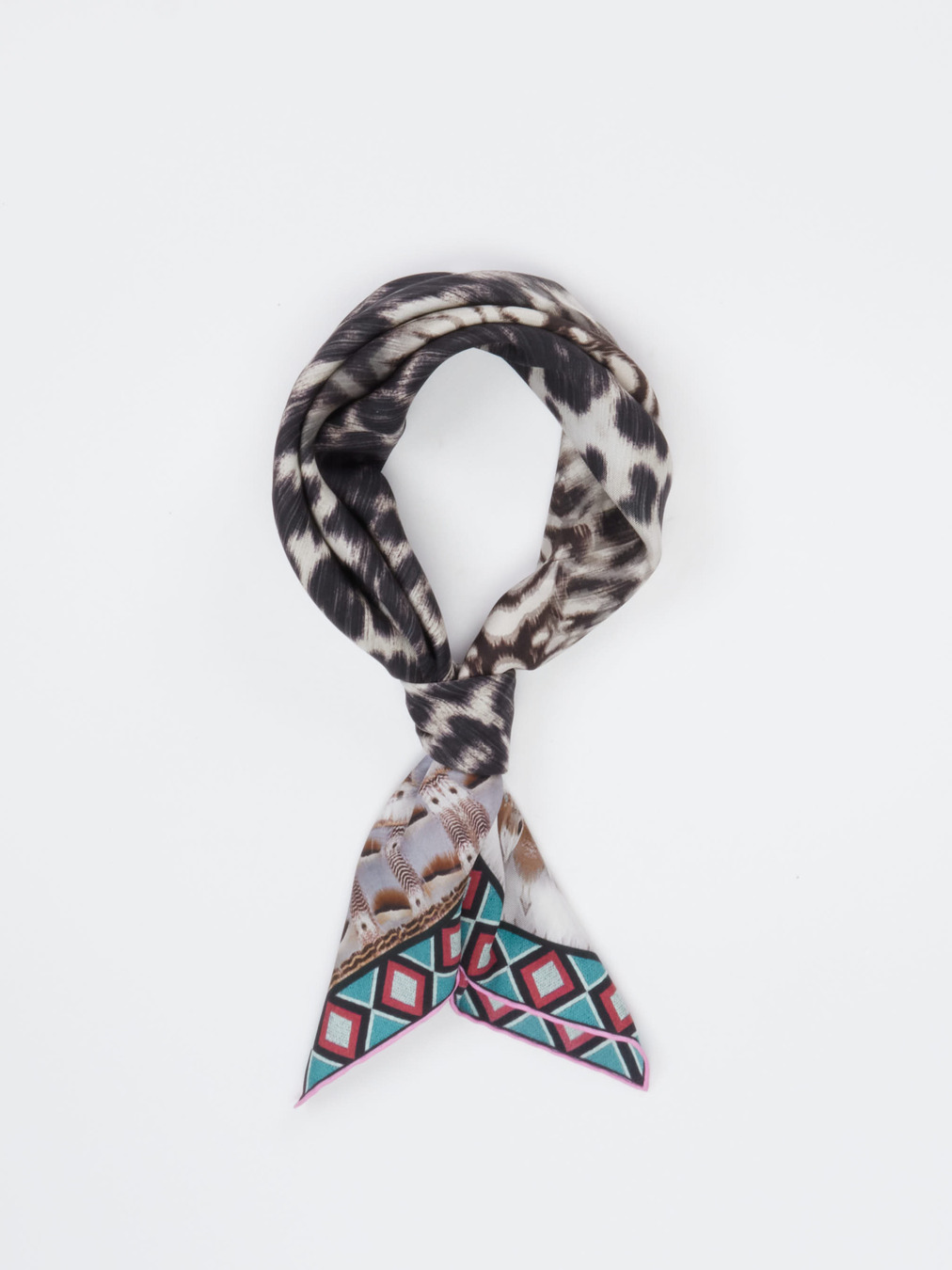 Pierre-Louis Mascia – Schmucktuch aus Satin mit Animalprint