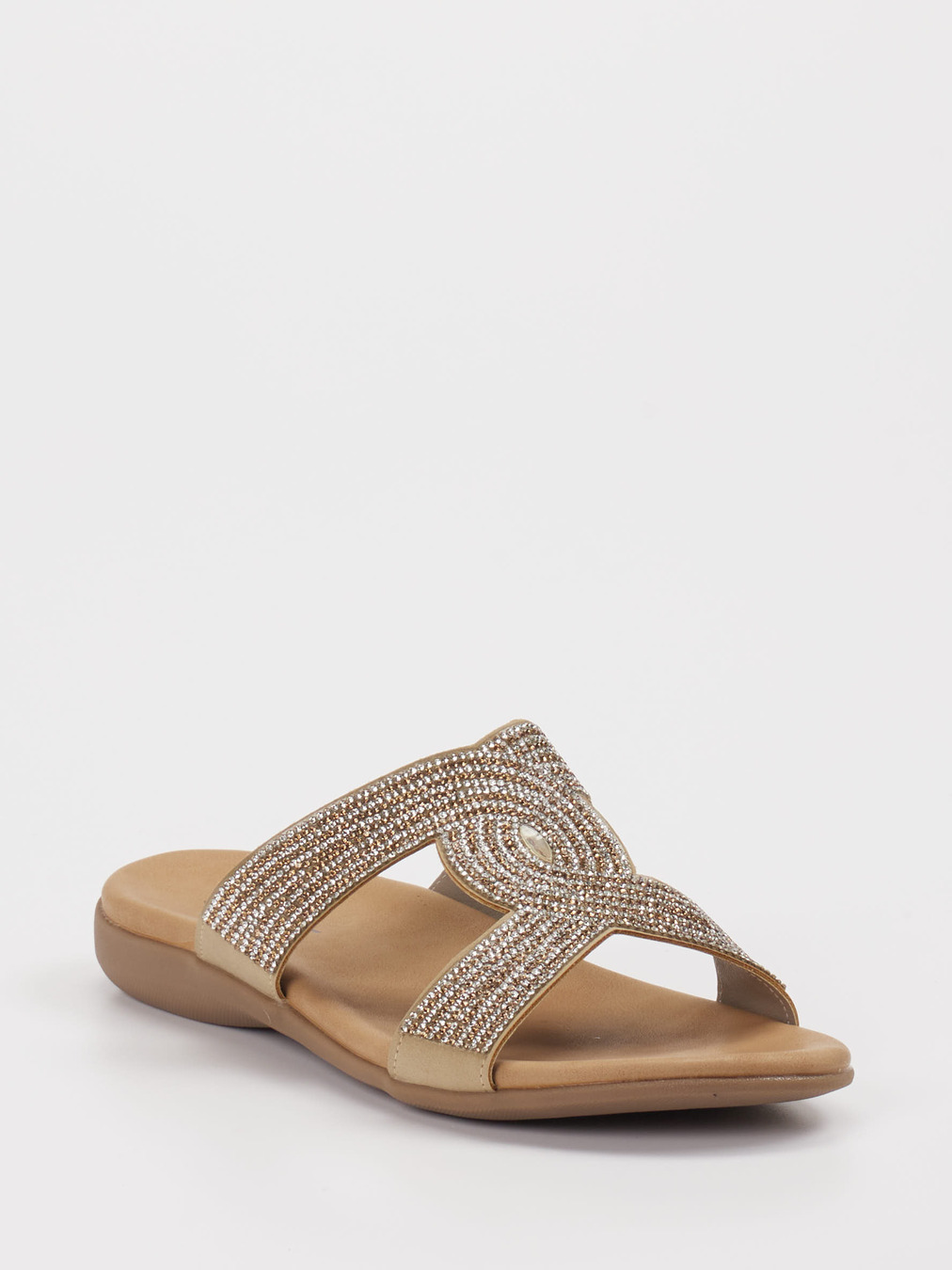 Ella Cruz – Pantolette aus Textil mit Strassdetails