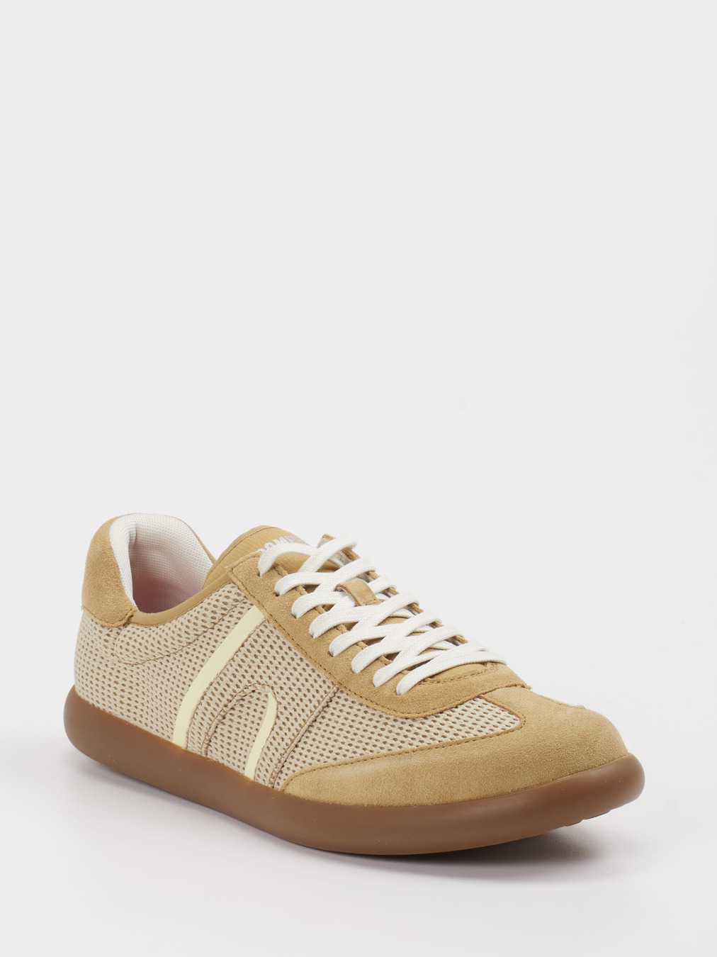 Camper – Sneaker aus Textil und Veloursleder Beige