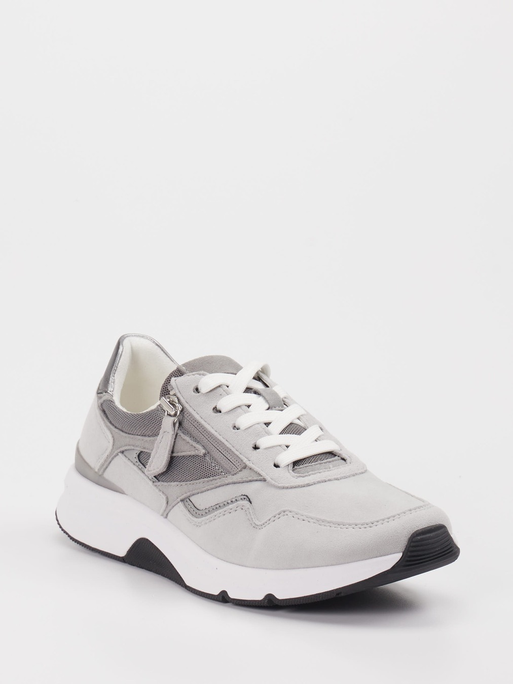 Gabor Comfort – Sneaker aus Veloursleder in Grau