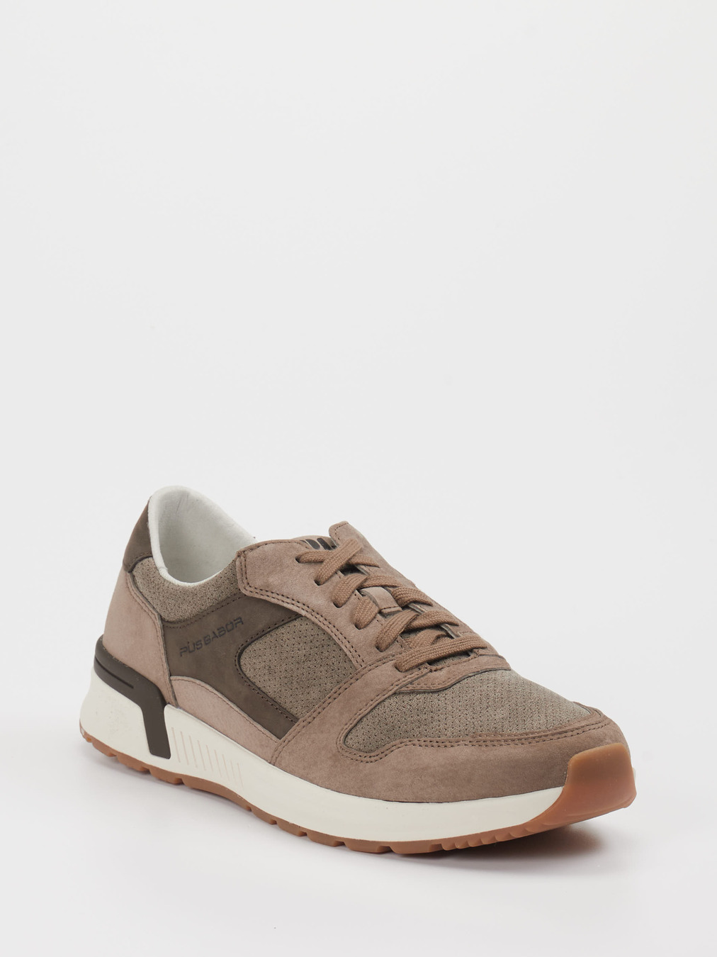 Pius Gabor – Sneaker aus Velour und Mesh in Braun