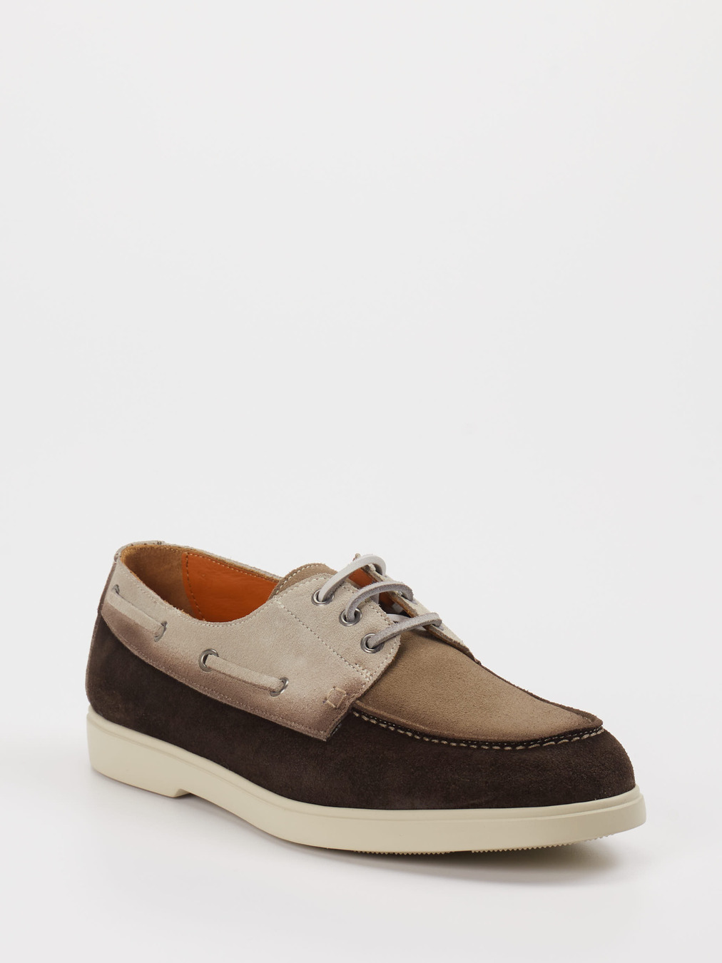 Konstantin Starke – Bootsschuh aus Veloursleder Dunkelbraun