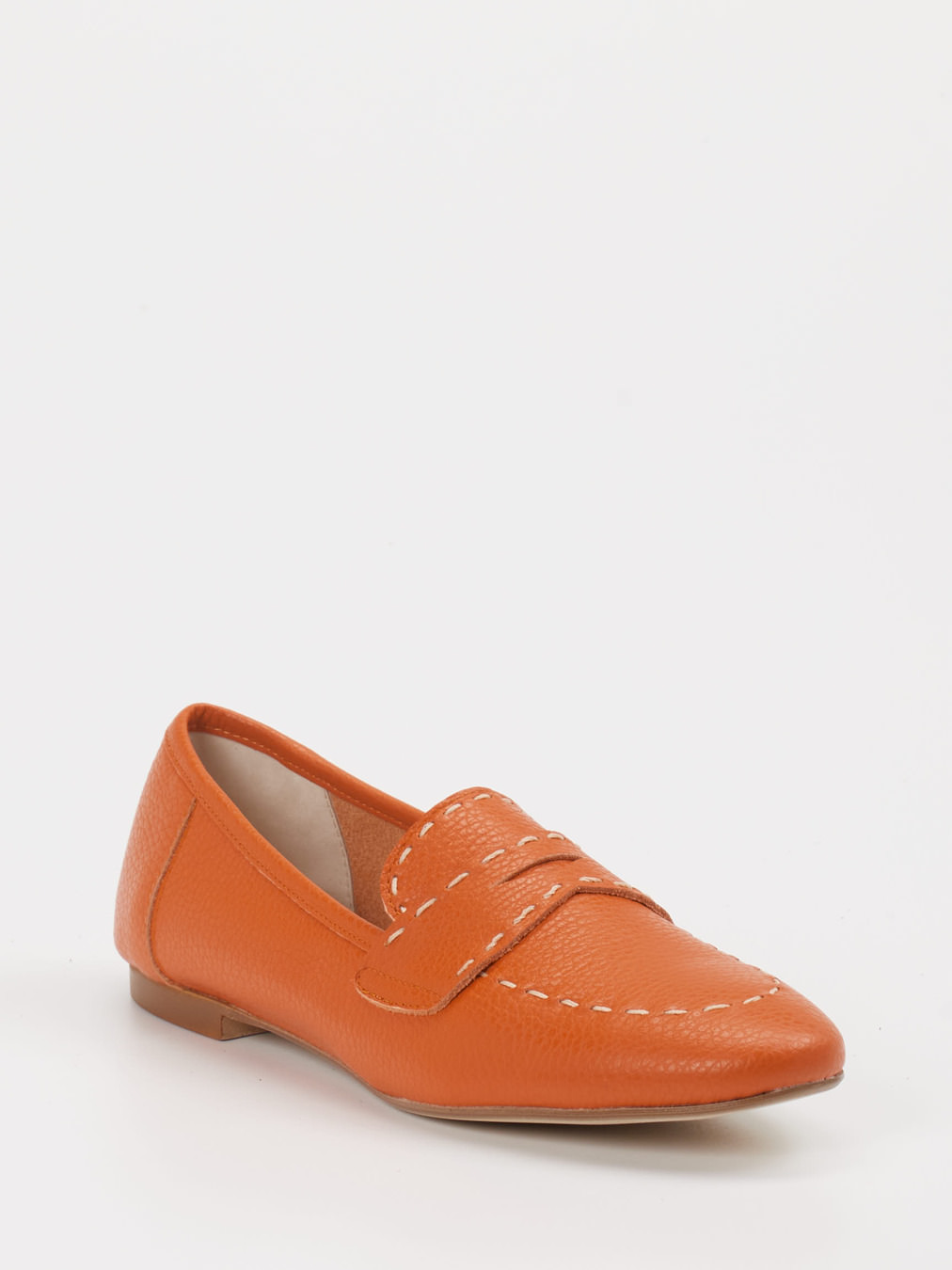 Konstantin Starke – Loafer aus Ziegenleder Orangerot