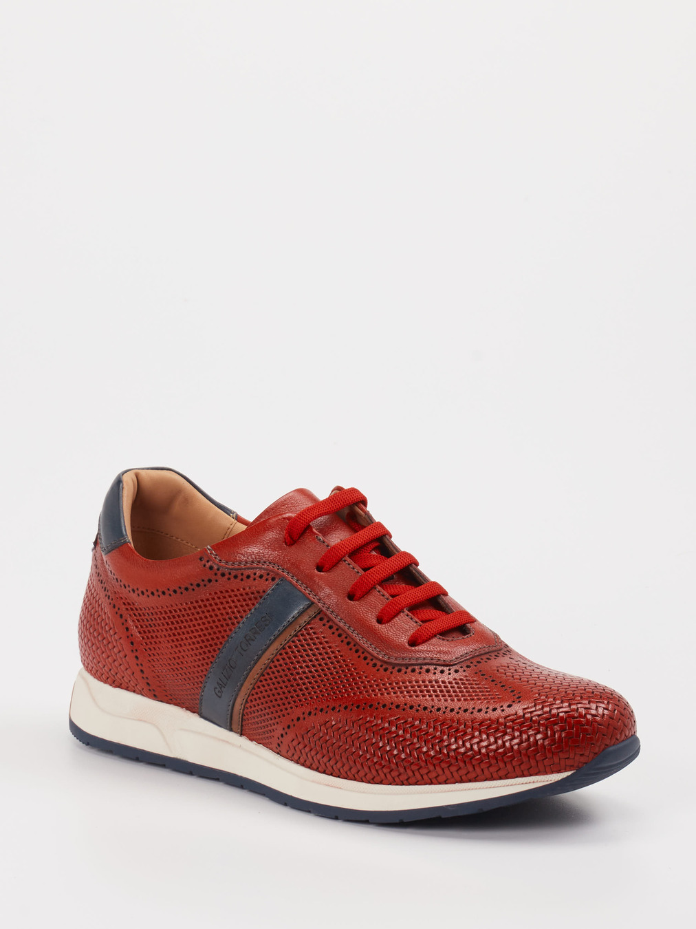 Galizio Torresi – Sneaker aus Kalbleder rotbraun