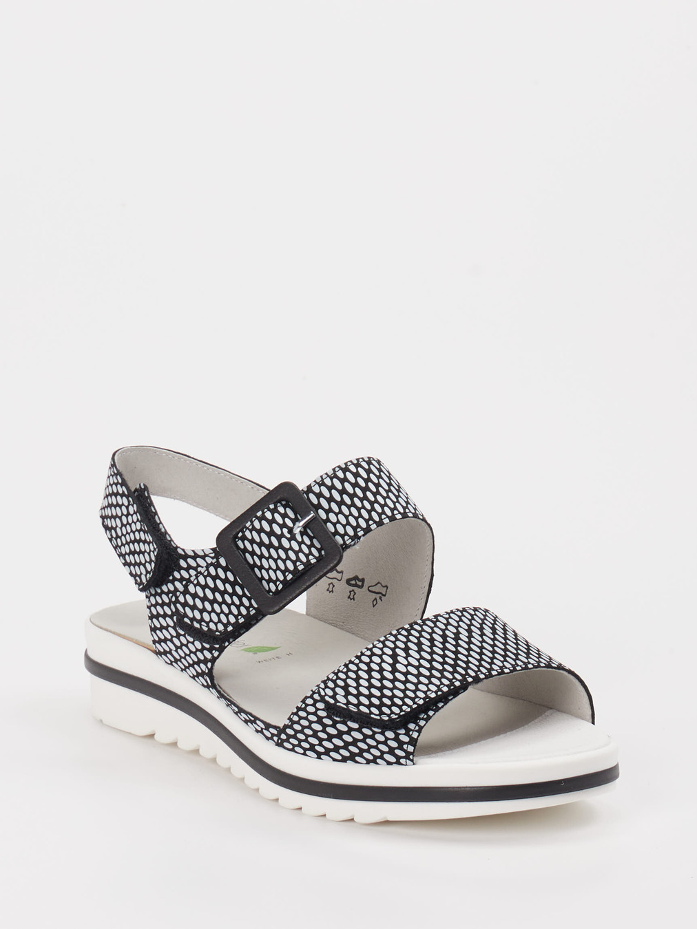 Waldläufer – Komfortsandale aus Leder schwarz