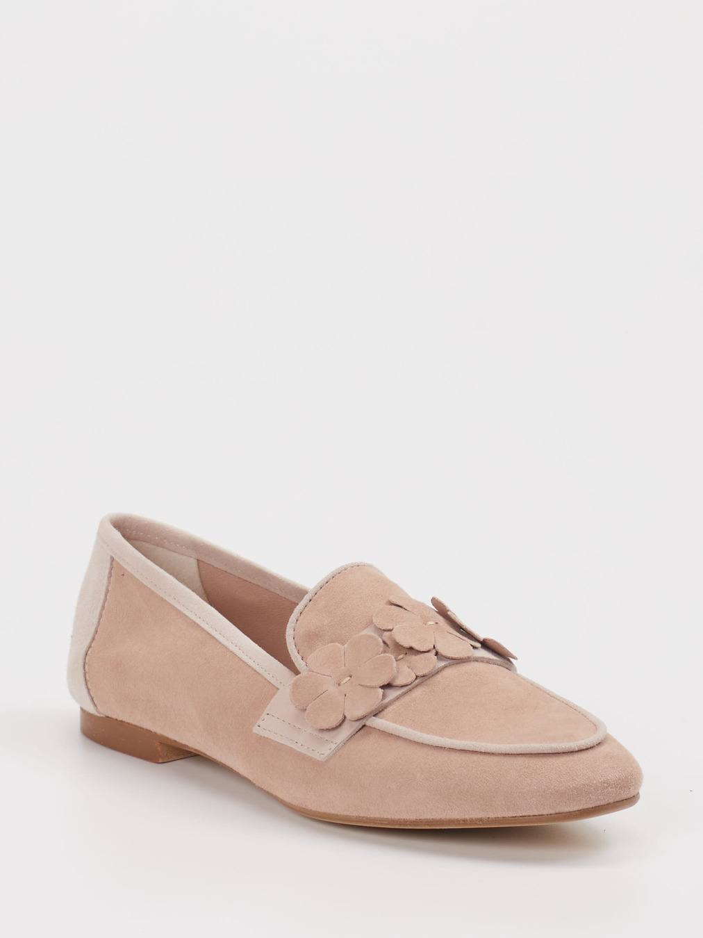 Andrea Puccini – Loafer aus Veloursleder Rosébeige