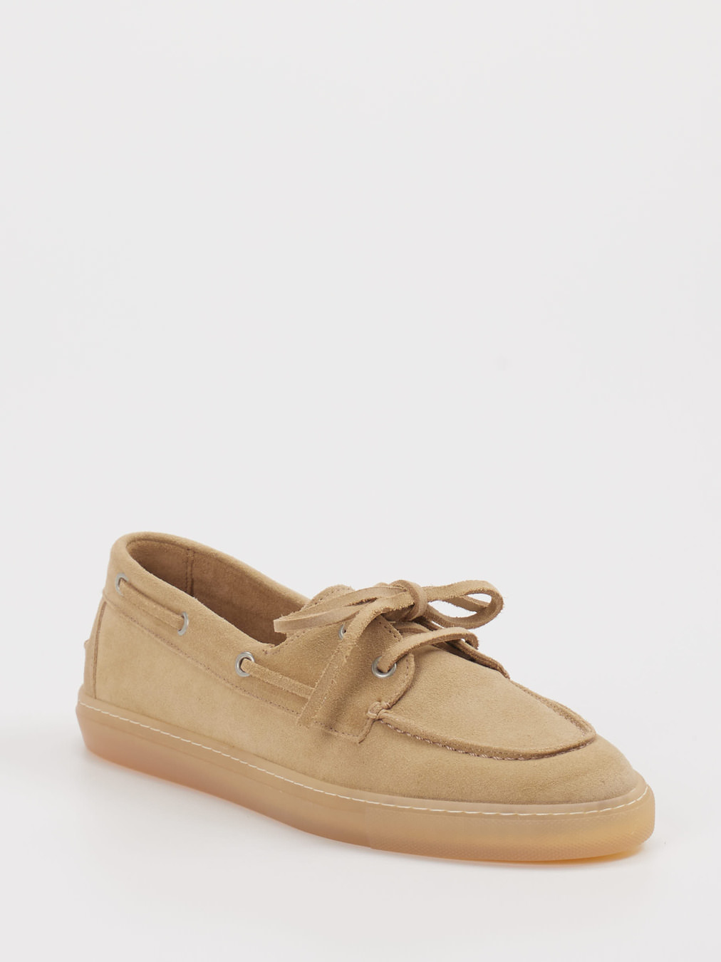 Copenhagen – Bootsschuh aus Veloursleder beige