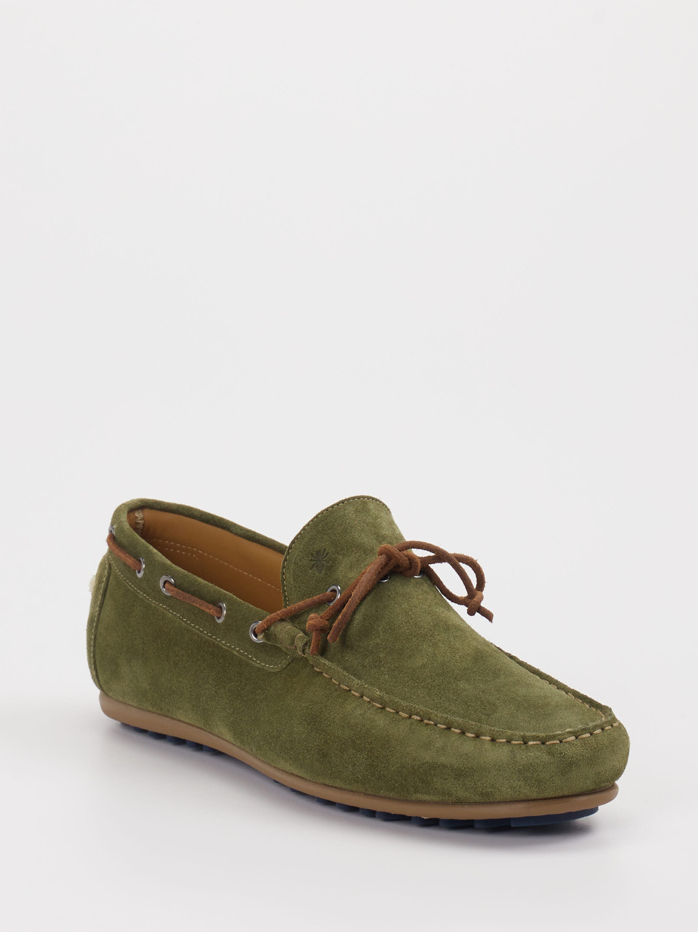 Floris van Bommel – Mokassin aus Veloursleder olivgrün