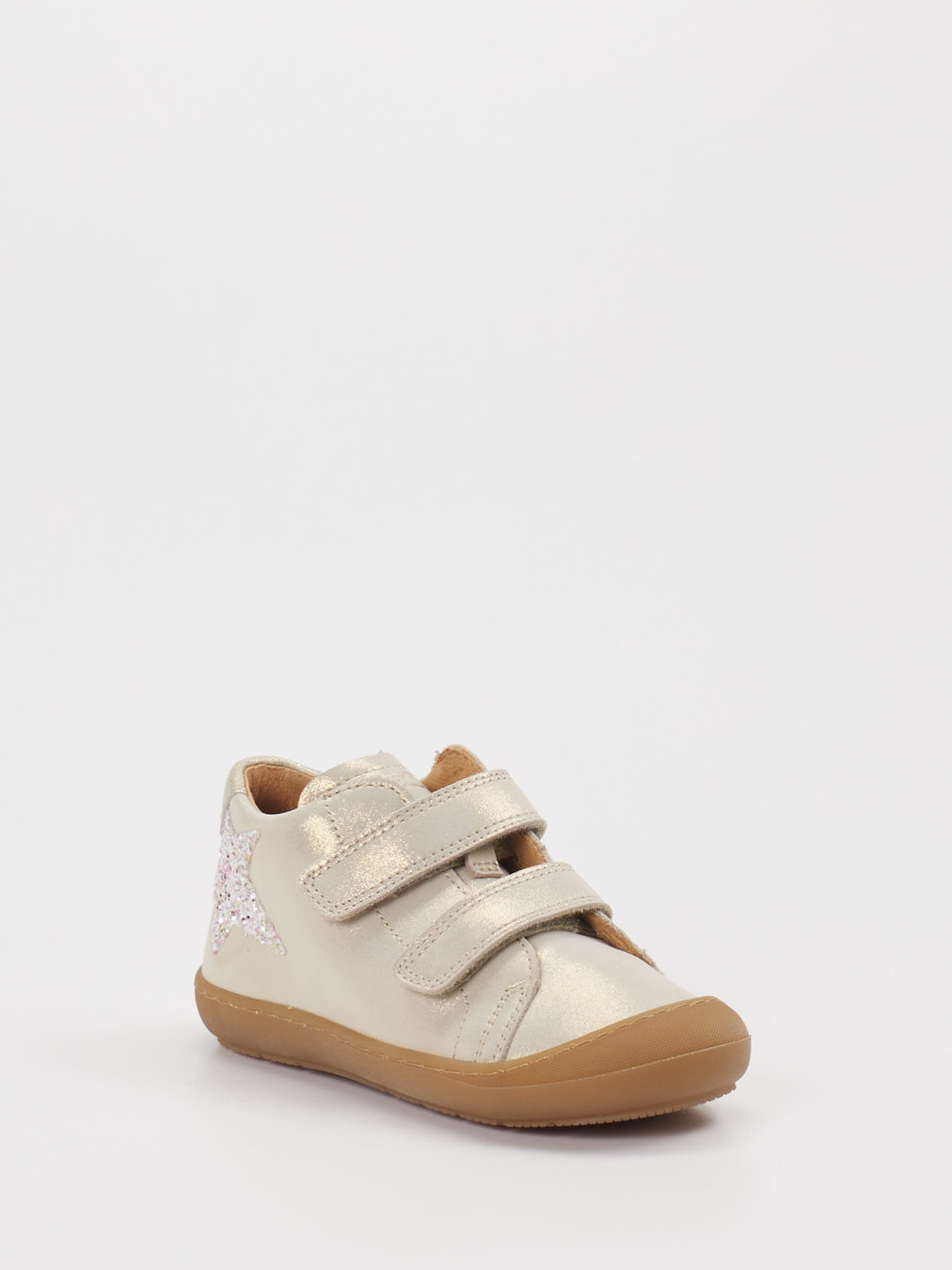 Froddo – Lauflernschuhe aus Metallicleder goldfarben