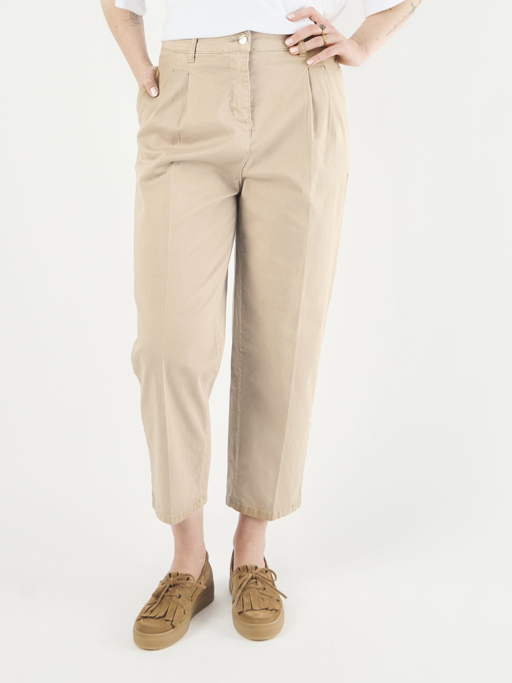 Blui – Chinohose aus Baumwolle in Beige