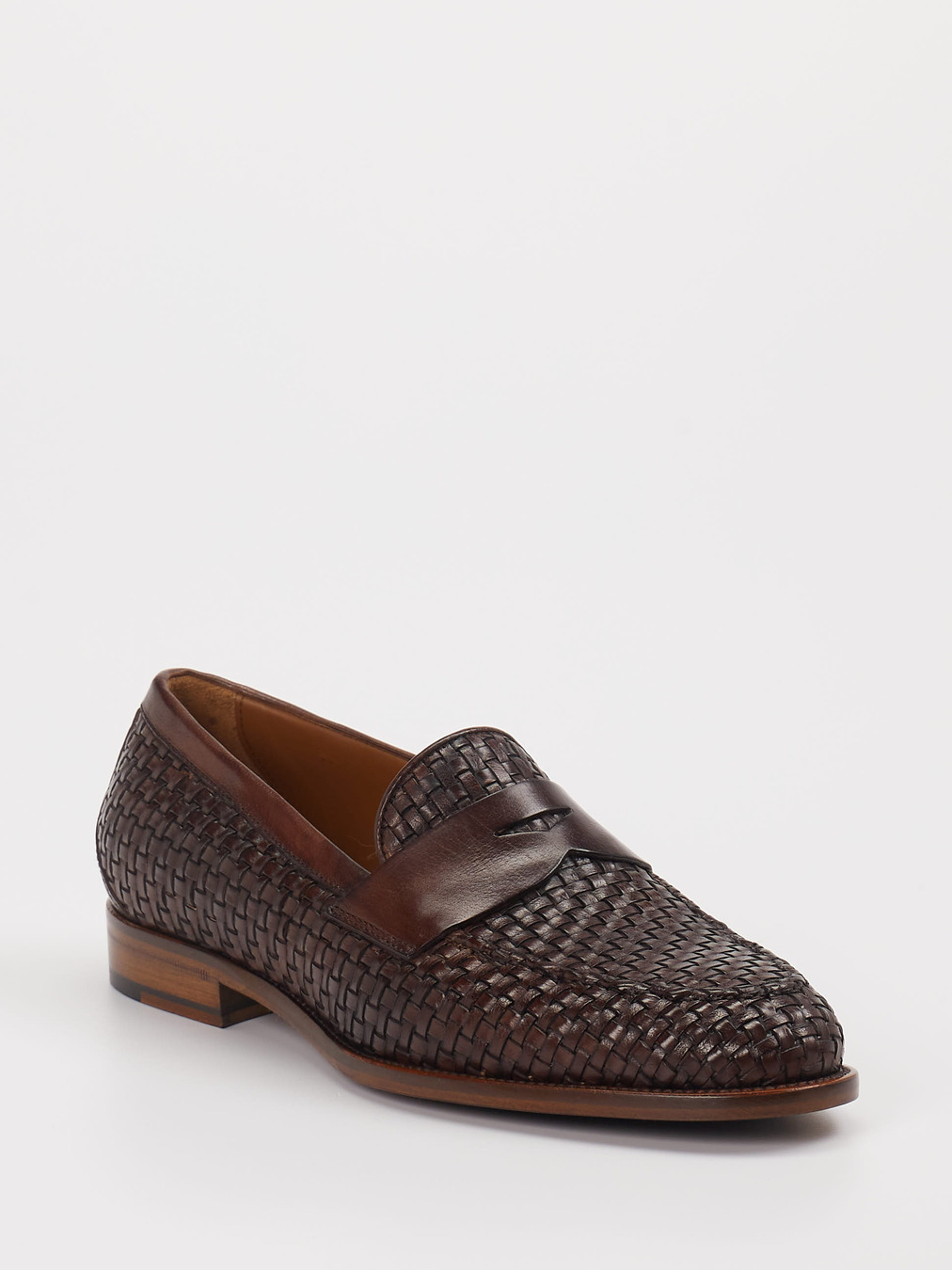Konstantin Starke – Penny Loafer aus Flechtleder braun