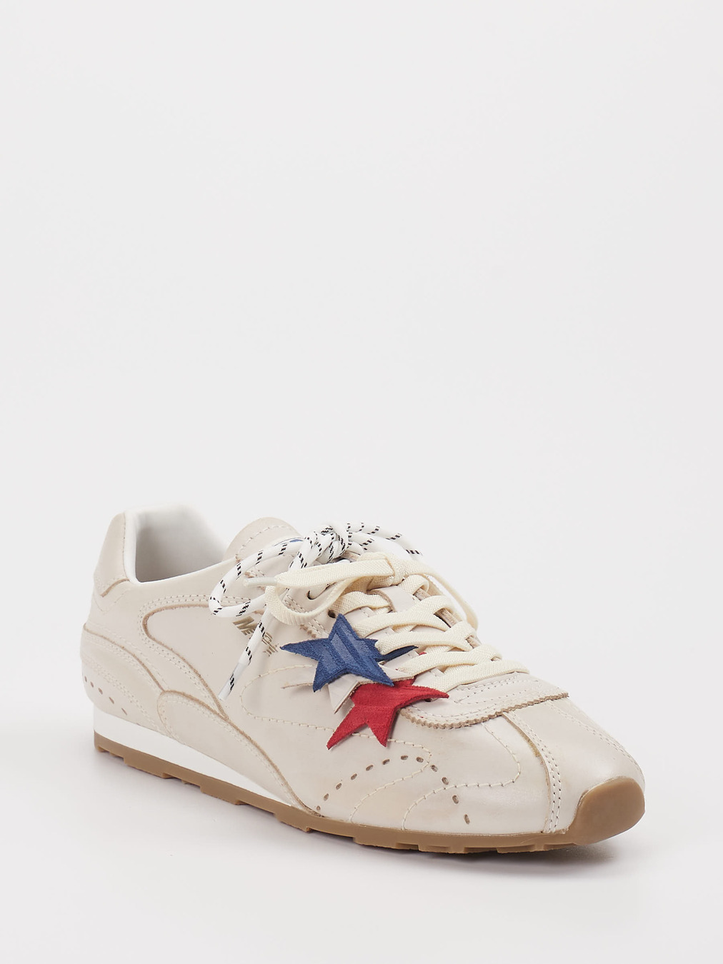 MRP – Retro-Sneaker aus Kalbleder cremeweiß