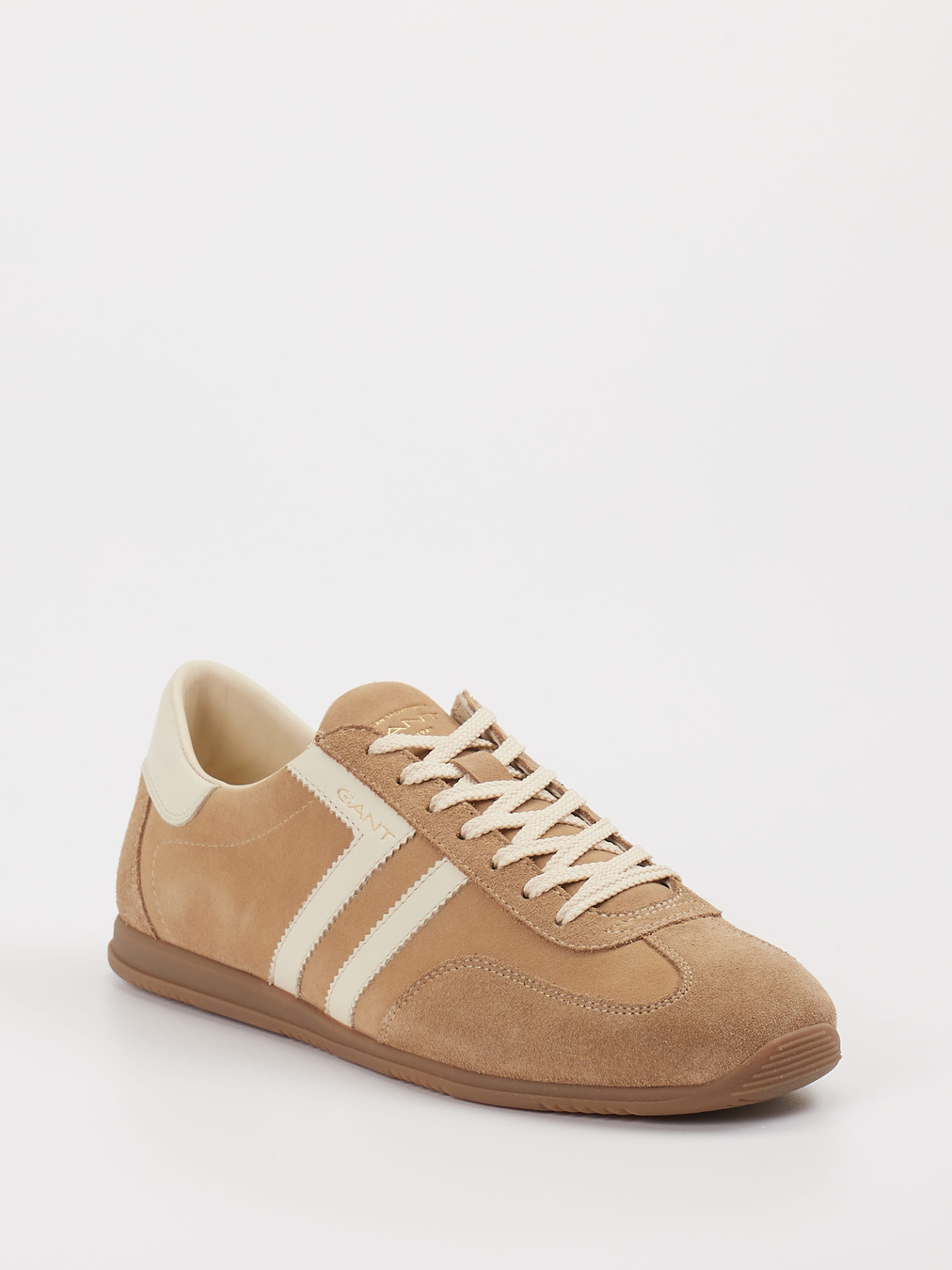 Gant – Sneaker aus Veloursleder in Beige
