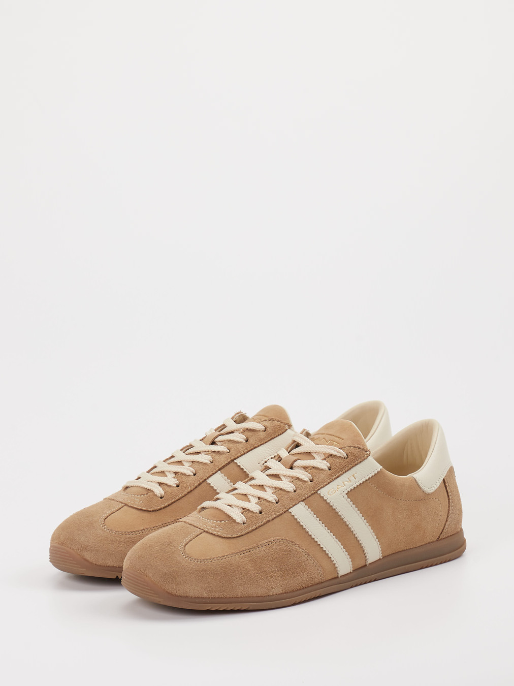 Gant – Sneaker aus Veloursleder in Beige