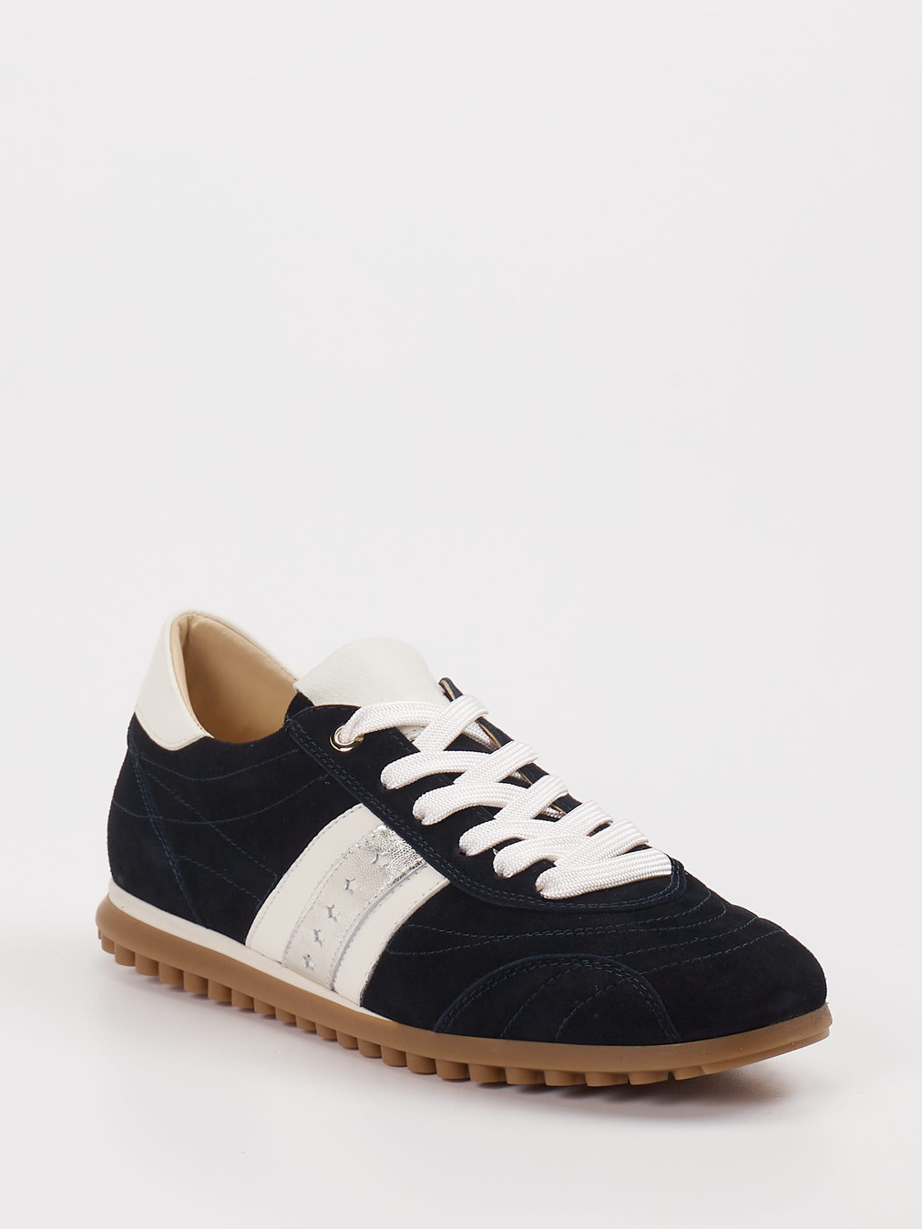 Konstantin Starke – Sneaker aus Veloursleder Dunkelblau