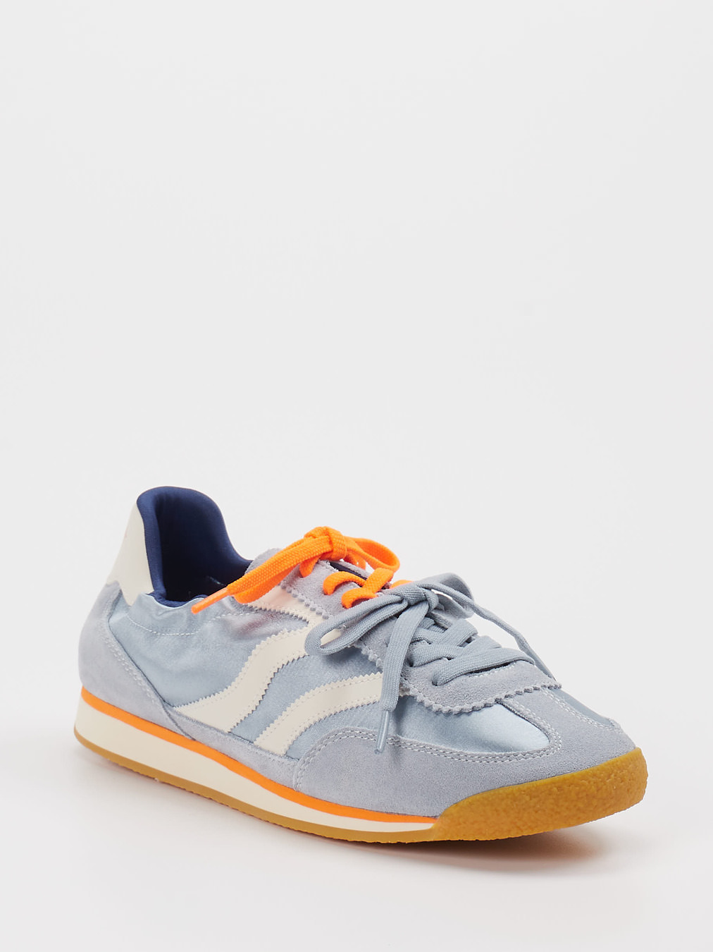 MRP – Sneaker aus Velour/Textil in Eisblau