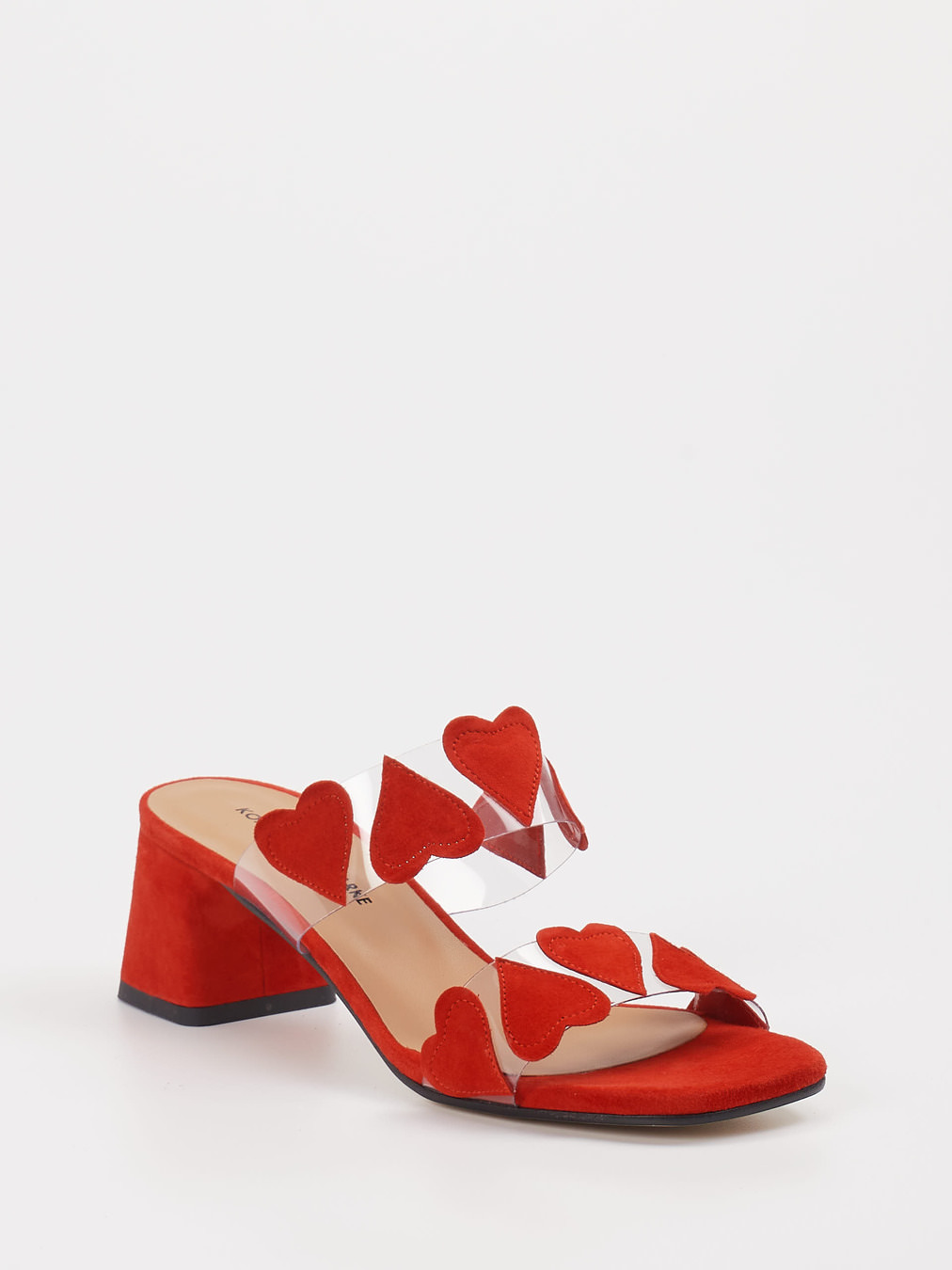 Konstantin Starke – Mules aus Veloursleder in Rot