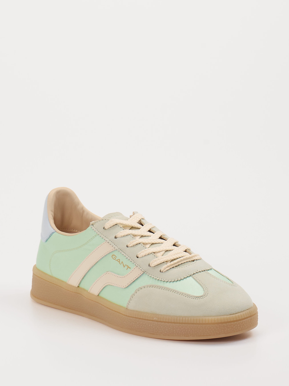 Gant – Low-Top Sneaker aus Velour/Textil mintgrün