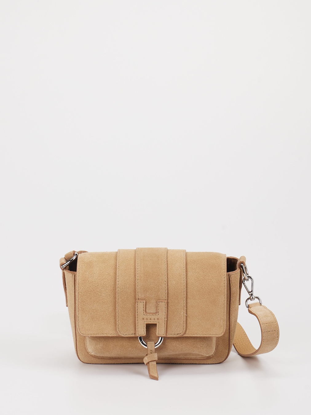 Hogan – Crossbody Bag aus Kalbleder sandbeige