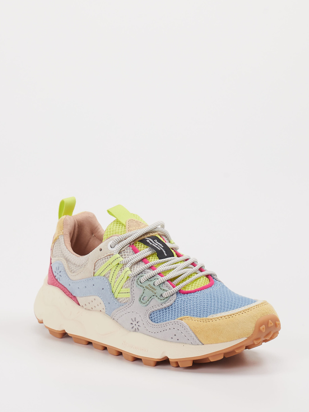 Flower Mountain – Sneaker aus Velour/Textil Multicolor