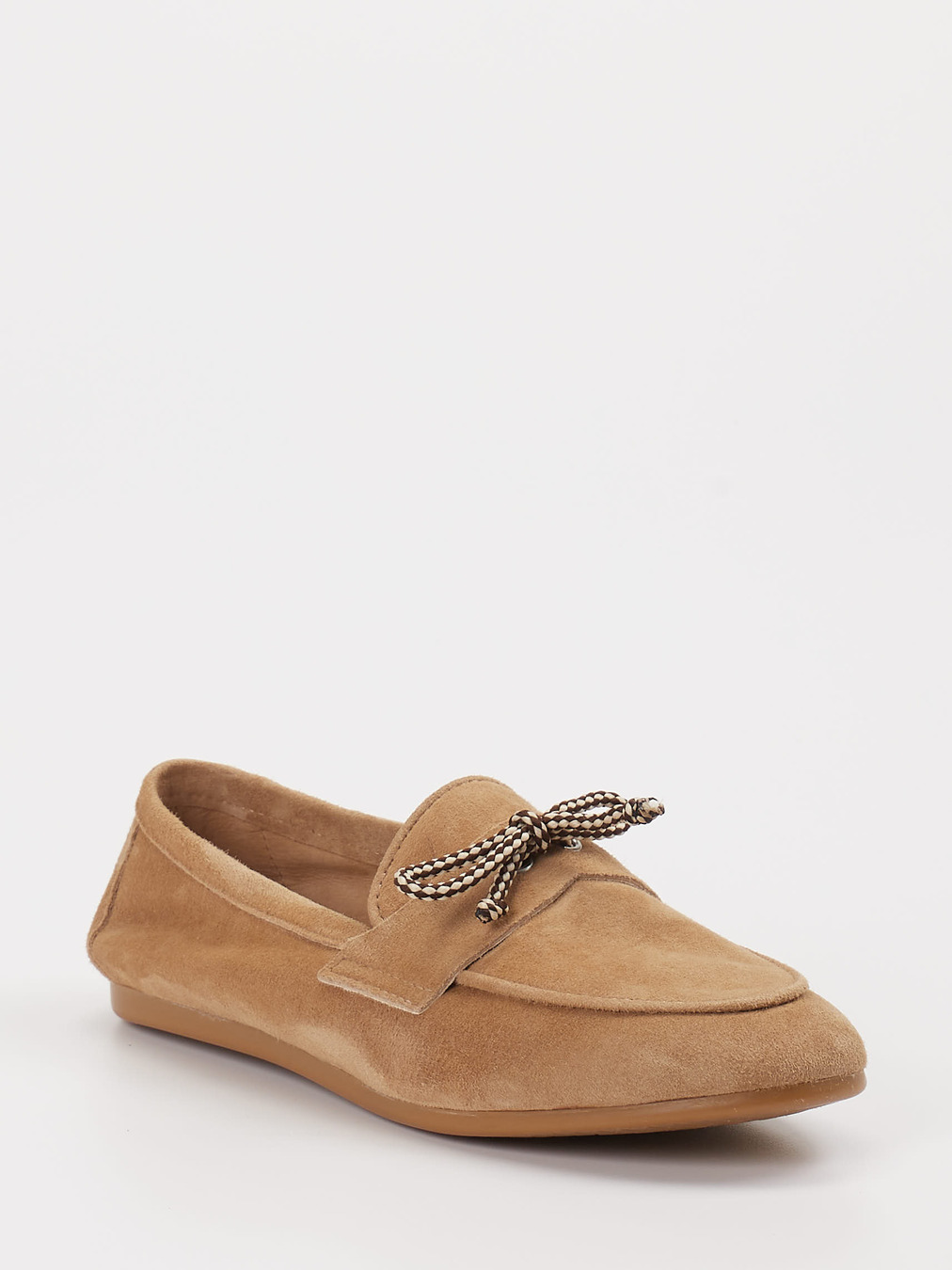 Andrea Puccini – Loafer aus Veloursleder Sandbeige