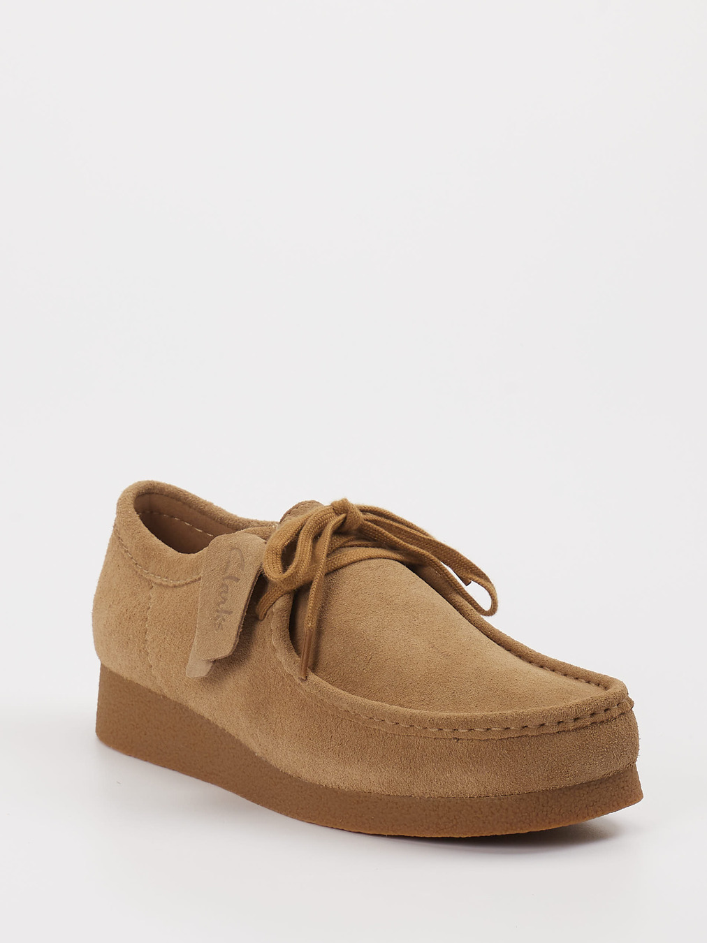 Clarks – Mokassin aus Veloursleder sandbeige