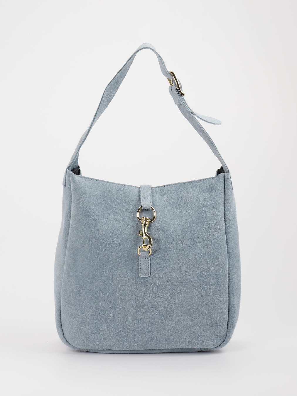 Marlon Firenze – Schultertasche aus Kalbleder taubenblau