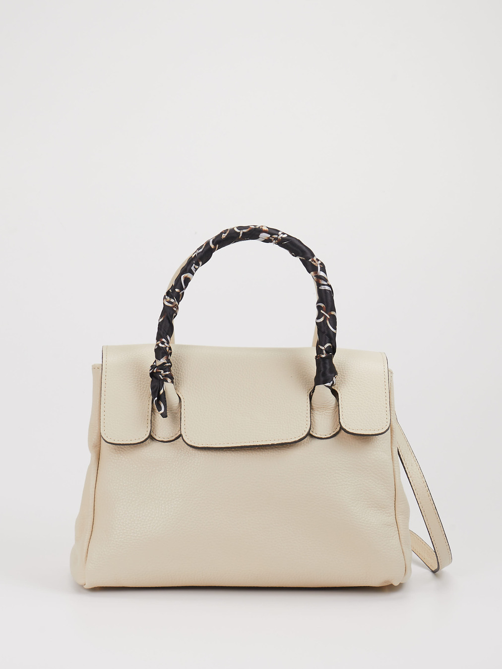 Marlon Firenze – Satchel Bag aus Leder cremefarben