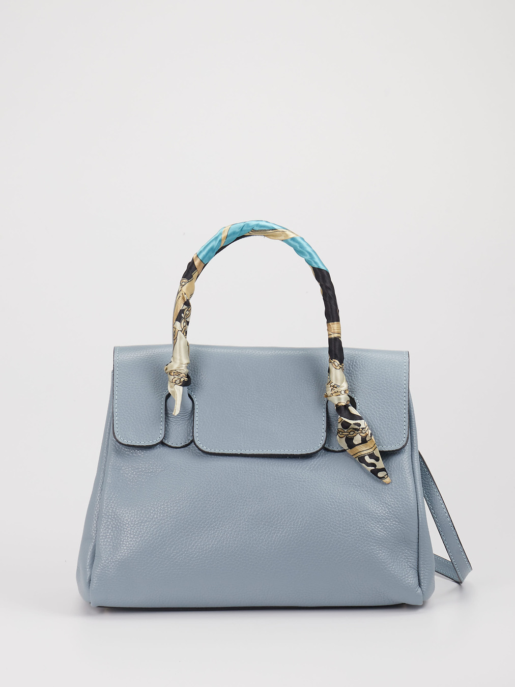 Marlon Firenze – Handtasche aus Leder taubenblau