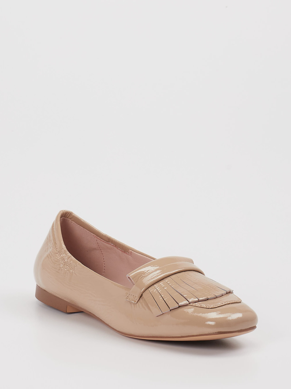 Andrea Puccini – Loafer aus Lackleder Beigebraun