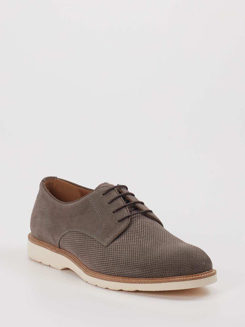 Daniel Kenneth – Derby-Schnürschuh aus Veloursleder Taupe