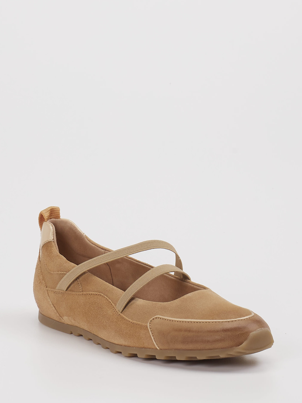Paul Green – Ballerinas aus Veloursleder Braun